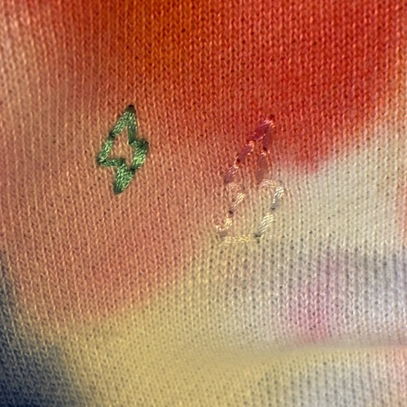 CHASER Linen/ Cotton Blend Tie Dye long sleeve comfy embroidered sweatshirt⚡️❤️✨ - Picture 8 of 9